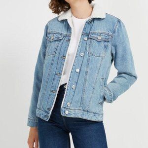 Frank & Oak Sherpa Lined Denim Jacket